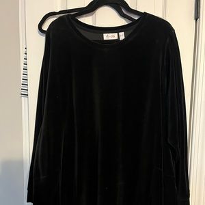 Denim & Co Velour Tunic - 3X